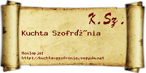 Kuchta Szofrónia névjegykártya